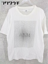 ◇ AKM エーケーエム 半袖 Tシャツ サイズM ホワイト＆ブラック メンズ_画像1