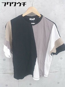 * tk.TAKEO KIKUCHI tea ke- Takeo Kikuchi short sleeves cut and sewn size S black gray series white men's 