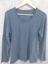 ◇ BEAMS ビームス 長袖 Tシャツ カットソー サイズL ブルー メンズ_画像1