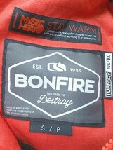 ■ BONFIRE ボンファイア 中綿 ファー付 長袖 マウンテンパーカー ジャンパー ジップアップ ジャケット S レッド メンズ_画像4