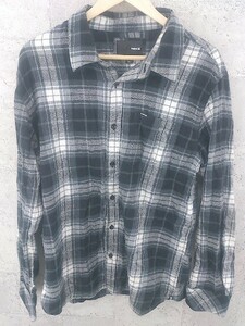 ◇ Hurley ハーレー 長袖 チェック シャツ L ブラック　グレー メンズ