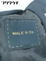 ◇ MALE&Co メイルアンドコー シャドーストライプ 長袖 コート サイズM ネイビー系 メンズ_画像4