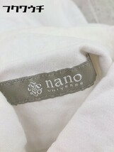 ◇ nano universe ナノ ユニバース ボタンダウン BD 長袖 シャツ サイズM オフホワイト メンズ_画像4