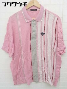 ◇ ◎ CORAGGIO GOLF コラッジオ 半袖 ポロシャツ サイズ3L ピンク系 メンズ