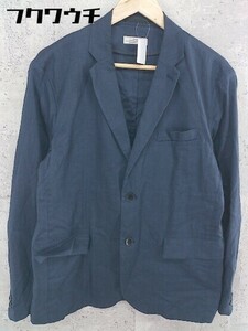 ◇ JOURNAL STANDARD relume シングル2B リネン混 長袖 テーラード ジャケット サイズL ネイビー メンズ