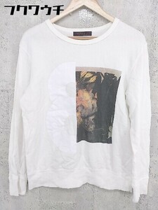 ◇ SENSE OF PLACE by URBAN RESEARCH プリント 長袖 Tシャツ カットソー サイズM オフホワイト メンズ