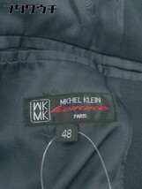 ◇ MICHEL KLEIN homme ミッシェルクランオム シングル 2B 長袖 テーラード ジャケット 48 ブラック メンズ_画像4