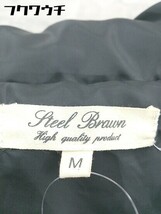 ■ STEEL BRAWN スティールブラウン ヘリンボーン 長袖 ジャケット サイズM ブラック系 メンズ_画像4