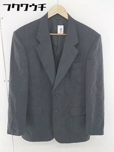 ◇ D'URBAN ダーバン ストライプ ネーム刺繍あり 長袖 テーラード ジャケット サイズ94A6 グレー メンズ
