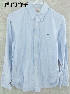 ◇ KATO'AAA カトートリプルエー ボタンダウン BD 長袖 シャツ サイズS ブルー メンズ
