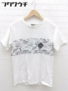 ◇ DUFFER ST.GEORGE ダファー セントジョージ 迷彩 カモフラ 切り替え 半袖 Tシャツ カットソー サイズS ホワイト メンズ