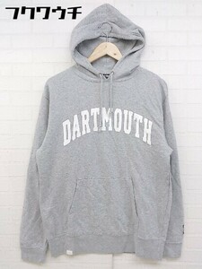 ◇ DARTMOUTH ダートマス ロゴ プリント プルオーバー パーカー サイズL グレー メンズ