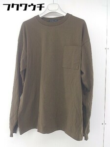 ◇ ANTIQULOTHES アンティクローズ Goodwear グッドウェア 胸ポケット 長袖 Tシャツ カットソー サイズL ブラウン メンズ