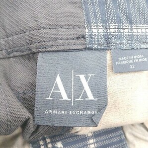 ◇ ARMANI EXCHANGE アルマーニエクスチェンジ チェック ハーフ パンツ サイズ32 ネイビー系 ベージュ メンズの画像5