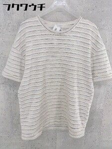 ◇ ZARA ザラ ボーダー 半袖 Tシャツ カットソー サイズEUR S USA S MEX 38 アイボリー系 マルチ メンズ