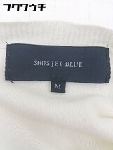 ◇ SHIPS JET BLUE シップスジェットブルー リネン混 半袖 ニット セーター サイズM オフホワイト メンズ_画像4