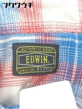 ◇ ◎ EDWIN エドウィン チェック 長袖 シャツ サイズ LA レッド ブルー ベージュ メンズ_画像4