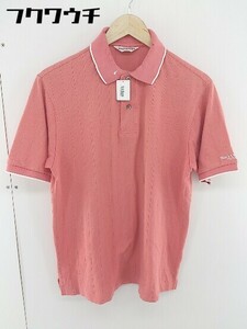 ◇ Black＆White ブラックアンドホワイト 半袖 ポロシャツ サイズM ピンク系 メンズ