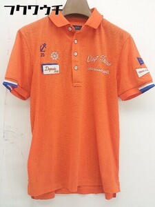◇ ◎ 23区 ニジュウサンク GOLF 半袖 ポロシャツ サイズM オレンジ ブルー ホワイト系 メンズ