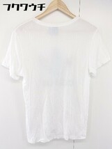 ◇ adidas アディダス ロゴ 半袖 Tシャツ カットソー サイズJ/M ホワイト系 メンズ_画像3