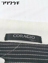 ◇ CORAGGIO コラッジオ ボーダー ハーフジップ 長袖 Tシャツ カットソー サイズLL ブラック系 メンズ_画像4
