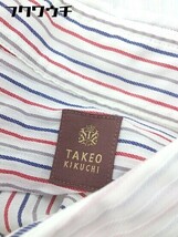 ◇ ◎ TAKEO KIKUCHI タケオキクチ ストライプ 長袖 シャツ ホワイト系 メンズ_画像4