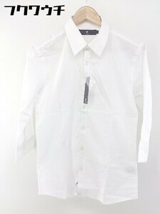 ◇ ◎ CAMBIO カンビオ タグ付き 七分袖 シャツ サイズM ホワイト メンズ
