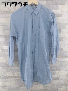 * ZUCCa Zucca snap-button long sleeve long shirt size M light blue men's 