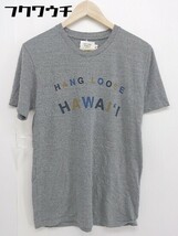 ◇ SALVAGE PUBLIC サルベージ パブリック USA製 プリント クルーネック 半袖 Tシャツ カットソー サイズS グレー メンズ_画像1