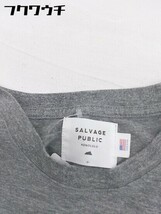 ◇ SALVAGE PUBLIC サルベージ パブリック USA製 プリント クルーネック 半袖 Tシャツ カットソー サイズS グレー メンズ_画像5