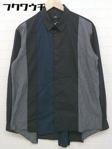 ◇ HARE ハレ 長袖 シャツ ブラウス サイズS ブラック ネイビー系 グレー系 メンズ