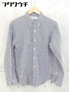 * green label relaxing UNITED ARROWS check sia soccer long sleeve shirt size S navy white men's 