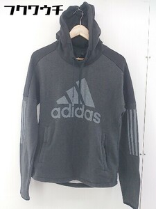 ◇ adidas アディダス エキップメント パフォーマンス 長袖 プルオーバー パーカー サイズM グレー ブラック系 メンズ