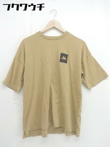 ◇ KAPPA カッパ ロゴ プリント 半袖 Tシャツ カットソー サイズS ブラウン メンズ