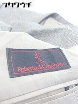 ◇ ROBERTA DI CAMERINO 総裏地 ネーム刺繍あり シングル 2B パンツ スーツ 上下 サイズPM ネイビー　マルチ メンズ_画像4