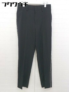 ◇ UNITED TOKYO ユナイテッド トウキョウ 裾スリット センタープレスパンツ サイズ3 ブラック ホワイト メンズ