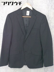 ◇ LESLIEGRANT レスリーグラント シングル 2B 長袖 テーラード ジャケット サイズA6 ブラック系 メンズ