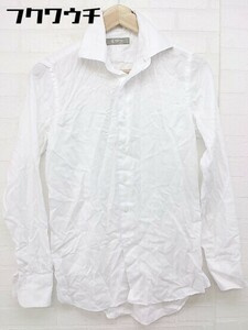 ◇ nano universe ナノユニバース 長袖 シャツ サイズ37 ホワイト メンズ