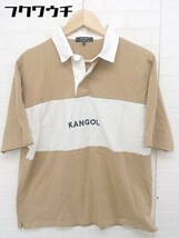 ◇ KANGOL カンゴール ×SHARE PARK シェアパーク ロゴ 半袖 Tシャツ カットソー サイズ2 ブラウン ホワイト メンズ_画像2
