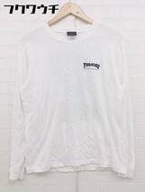 ◇ THRASHER スラッシャー バックプリント 長袖 ロンＴ カットソー サイズM ホワイト マルチ メンズ_画像1