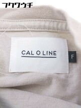 ◇ CAL O LINE キャルオーライン フロントプリント 半袖 Tシャツ カットソー サイズF ベージュ マルチ レディース メンズ_画像4