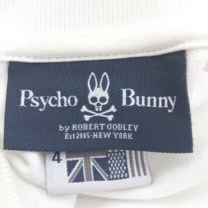◇ Psycho Bunny サイコバニー 半袖 ポロシャツ サイズ4 ホワイト メンズの画像8