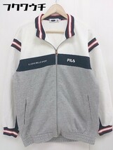 ◇ FILA フィラ スウェット ジップアップ ジャケット サイズL グレー マルチ メンズ_画像1