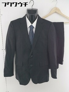 ■ Perfect Suit 背抜き 2B シングル スーツ セットアップ 上下 サイズ90Y5 ブラック メンズ