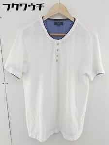 ◇ BEAMS ビームス ボーダー 半袖 Tシャツ カットソー サイズ L ホワイト メンズ