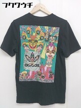 ◇ adidas アディダス×Keiichi Tanaami ロゴ　プリント 半袖 Tシャツ カットソー サイズXS ブラック　マルチ メンズ_画像3