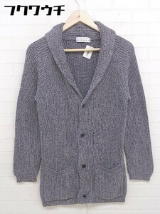 ◇ MONSIEUR NICOLE ムッシュニコル 長袖 ニット ジャケット サイズ46 グレー メンズ