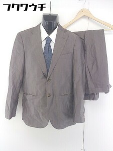 # INHALE EXHALE unlined in the back 2B roll up single suit setup top and bottom size 38 brown group men's 