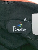 ◇ PARADISO パラディーゾ ジップアップ ロゴ 刺繍 長袖 ジャケット サイズM ブラック オレンジ メンズ_画像4