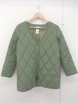 ◇ THE SHOP TK ザ ショップ ティーケー キルティング 中綿 長袖 ジャケット サイズM カーキ メンズ_画像1